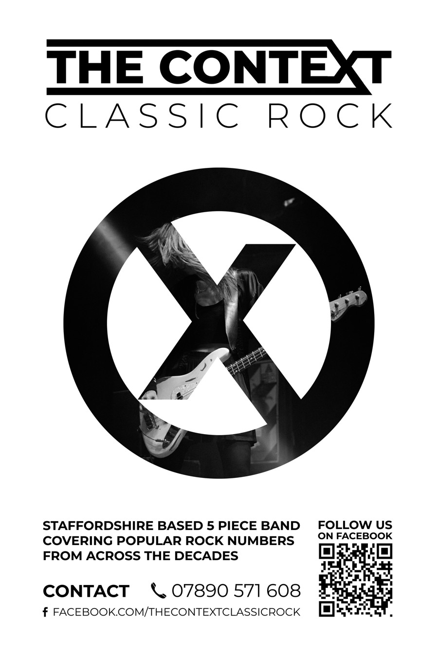 The Context classic rock roller banner — Staffordshire based five-piece